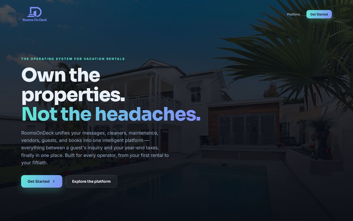 RoomsOnDeck website